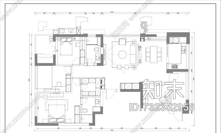 理性与感性cad施工图下载【ID:732352956】