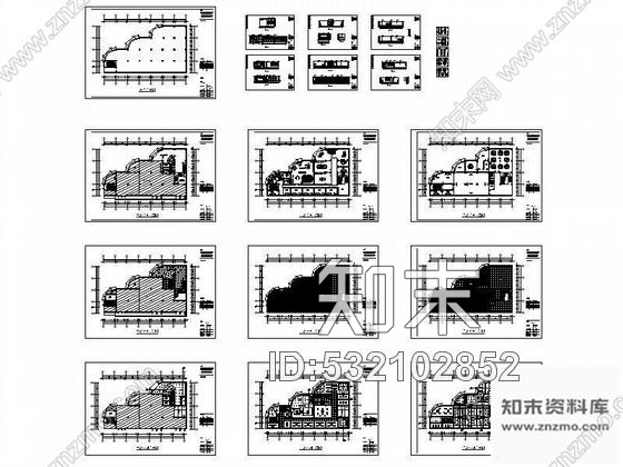 施工图上海三层办公楼装修图纸cad施工图下载【ID:532102852】