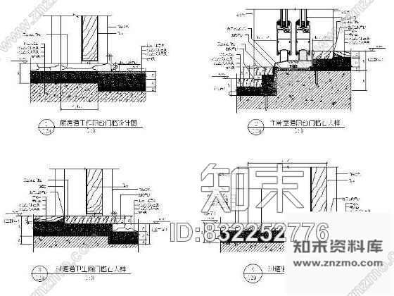 图块/节点酒店门槛石详图集cad施工图下载【ID:832252776】