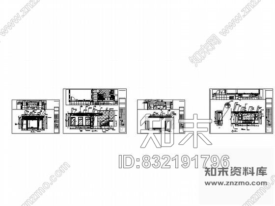 别墅地下休息室立面cad施工图下载【ID:832191796】