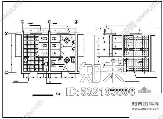 施工图办公楼室内装修cad施工图下载【ID:532103896】