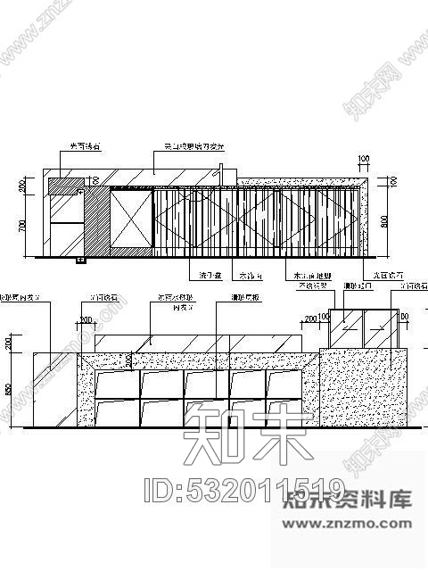 施工图东莞某酒店亚洲熟食区装修图cad施工图下载【ID:532011519】