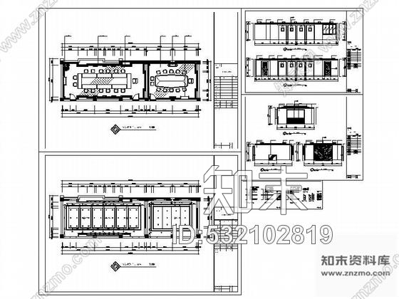 施工图会议室设计装修图cad施工图下载【ID:532102819】