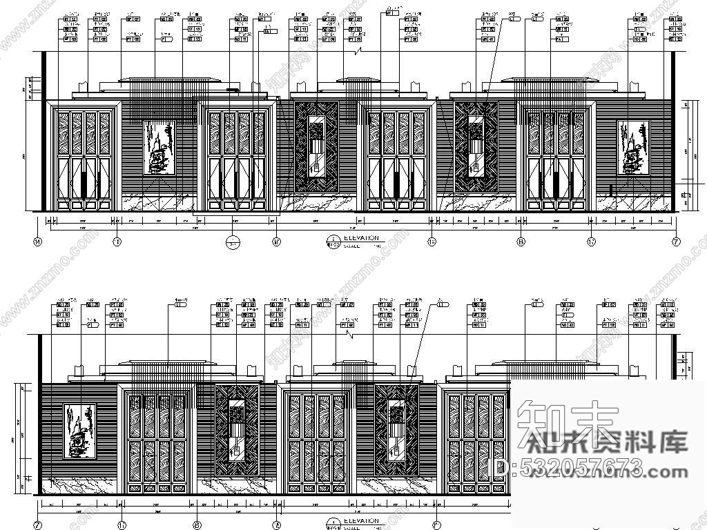 施工图五星酒店宴会厅及会议厅施工图cad施工图下载【ID:532057673】