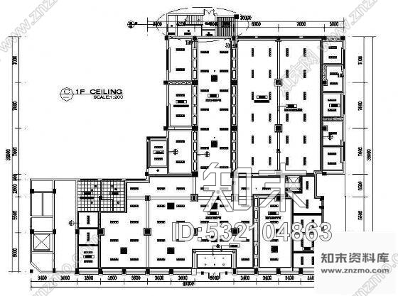 施工图某办证大厅装饰cad施工图下载【ID:532104863】