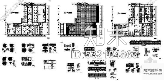 施工图某办证大厅装饰cad施工图下载【ID:532104863】