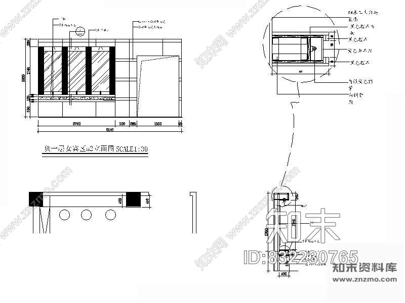 图块/节点桑拿装修详图IIcad施工图下载【ID:832230765】
