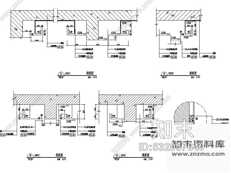 施工图某酒店雅致包间装修图cad施工图下载【ID:532057640】