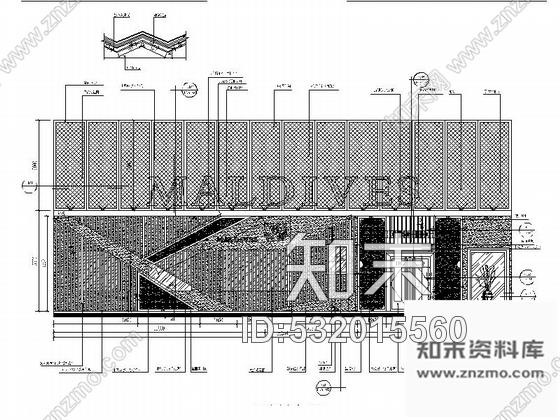 施工图福建时尚酒吧某层室内装修施工图含效果cad施工图下载【ID:532015560】