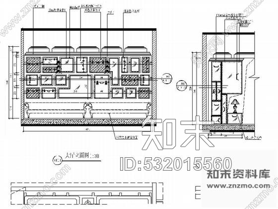 施工图福建时尚酒吧某层室内装修施工图含效果cad施工图下载【ID:532015560】