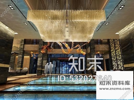 施工图山东原创设计高端商务典雅中式风情五星级酒店装修施工图含效果cad施工图下载【ID:532027640】