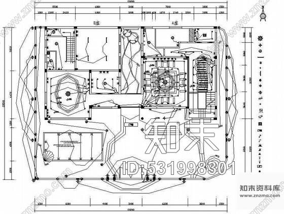 施工图某花园别墅装修全套图cad施工图下载【ID:531998301】