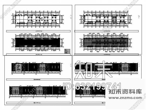 图块/节点某公共走廊平立面图cad施工图下载【ID:832199741】