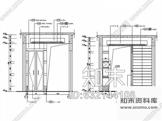 施工图佛山某精品住宅小区住户大堂室内装修图cad施工图下载【ID:632144108】
