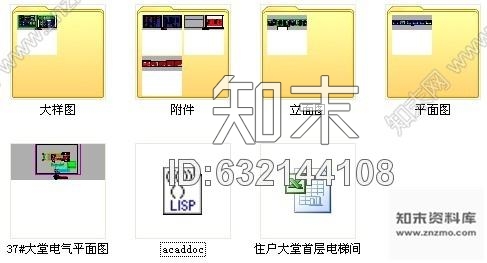 施工图佛山某精品住宅小区住户大堂室内装修图cad施工图下载【ID:632144108】