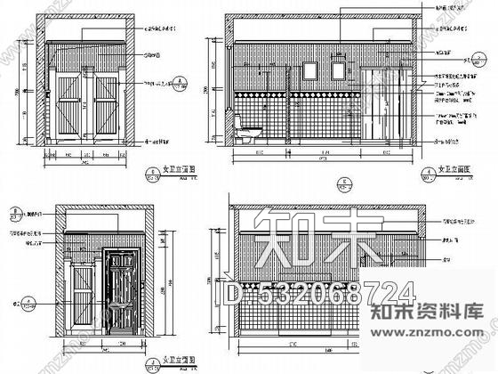 施工图售楼处公共卫生间及儿童娱乐区装饰图施工图下载【ID:532068724】