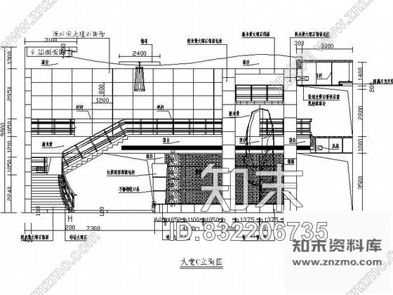 图块/节点气派酒店大堂立面图cad施工图下载【ID:832206735】