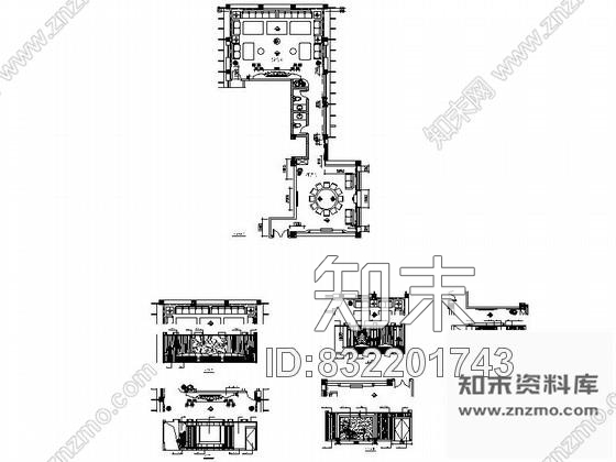 图块/节点会所华丽包厢立面图cad施工图下载【ID:832201743】