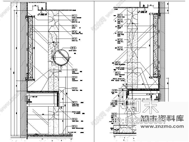 施工图北京五星级酒店豪华A1型套房样板间施工图cad施工图下载【ID:532058687】