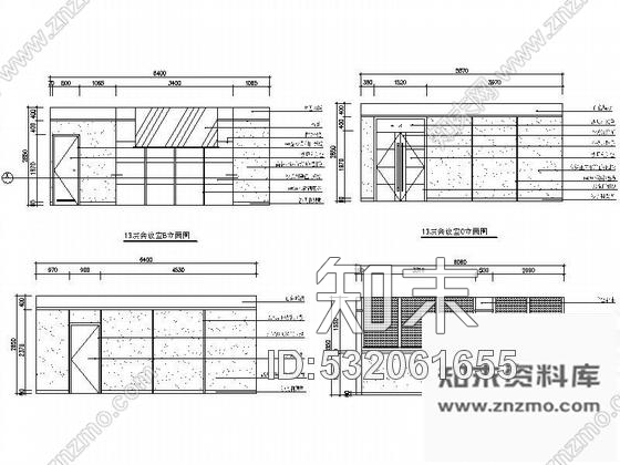 施工图酒店商务小会所装修图含效果cad施工图下载【ID:532061655】