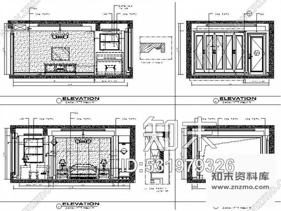 施工图浙江上虞简约欧式四层别墅装修CAD施工图含效果图cad施工图下载【ID:531979326】