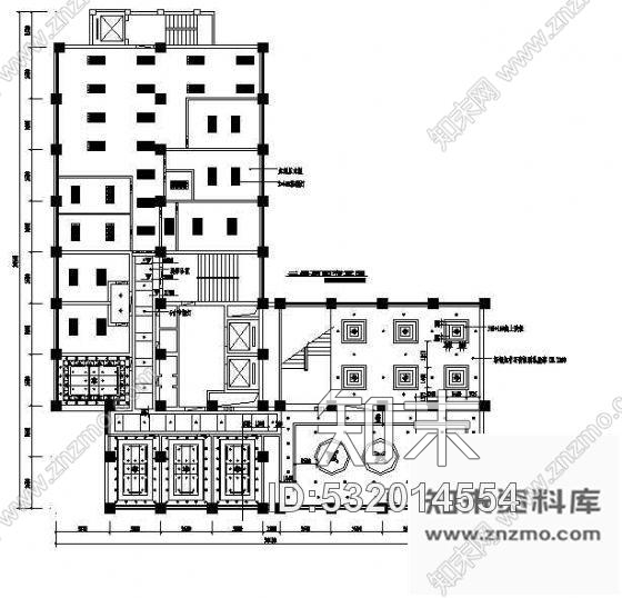 施工图三层餐厅装修方案图cad施工图下载【ID:532014554】