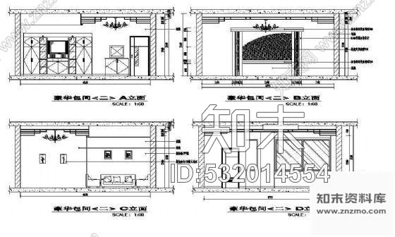 施工图三层餐厅装修方案图cad施工图下载【ID:532014554】