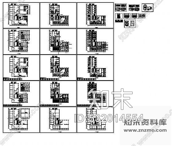 施工图三层餐厅装修方案图cad施工图下载【ID:532014554】