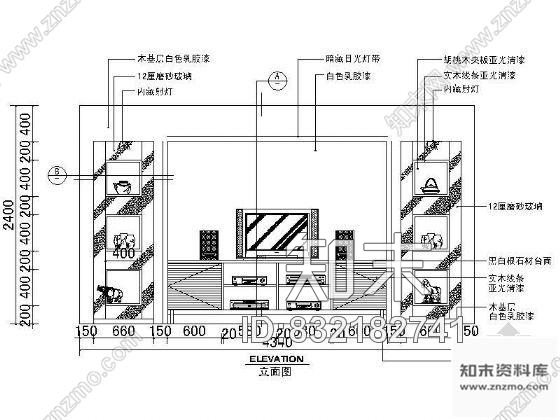 图块/节点众多电视背景墙立面设计施工图下载【ID:832182741】