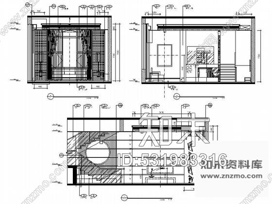 施工图武汉三层住宅别墅现代风格室内设计施工图cad施工图下载【ID:531983316】