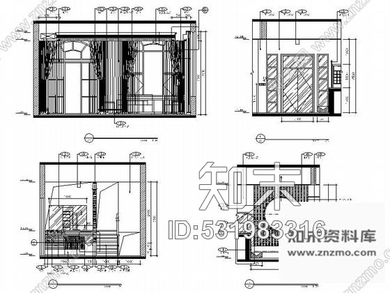 施工图武汉三层住宅别墅现代风格室内设计施工图cad施工图下载【ID:531983316】