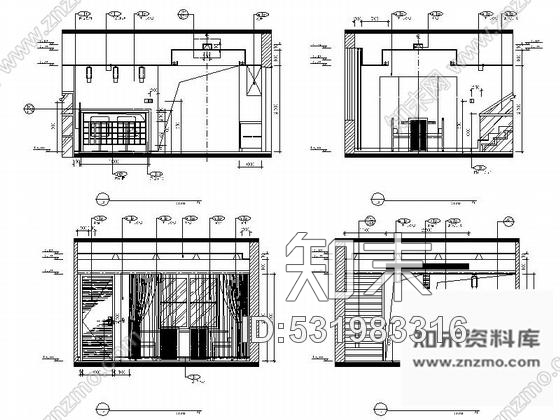 施工图武汉三层住宅别墅现代风格室内设计施工图cad施工图下载【ID:531983316】