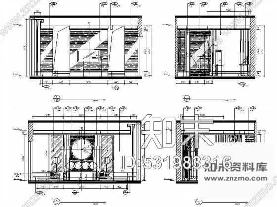 施工图武汉三层住宅别墅现代风格室内设计施工图cad施工图下载【ID:531983316】