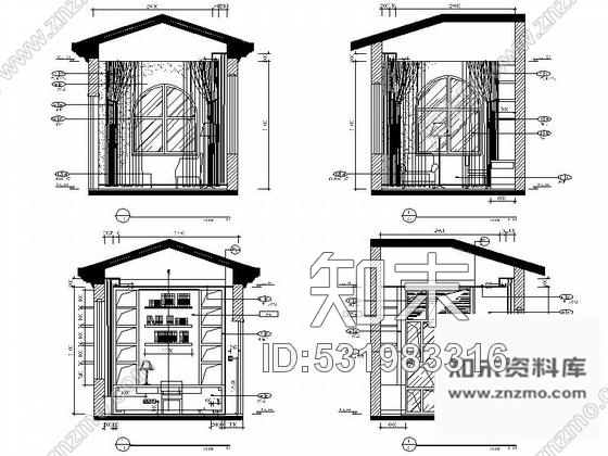 施工图武汉三层住宅别墅现代风格室内设计施工图cad施工图下载【ID:531983316】