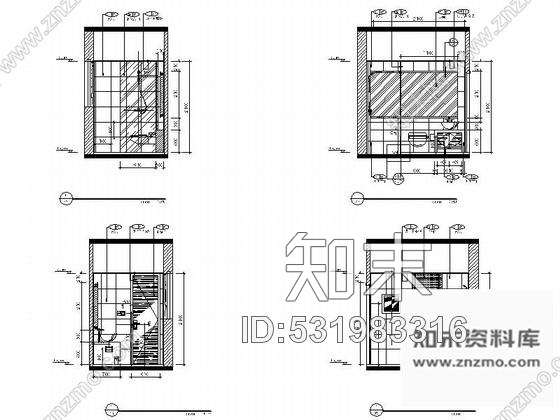 施工图武汉三层住宅别墅现代风格室内设计施工图cad施工图下载【ID:531983316】