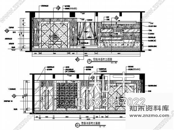 施工图郑州某时尚会所雪茄洋酒房装修图cad施工图下载【ID:632117022】