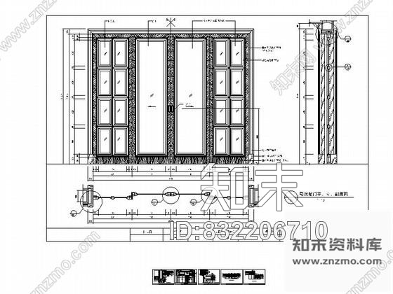 图块/节点厨房趟门详图cad施工图下载【ID:832206710】