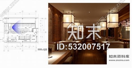 施工图北京精品现代中式烧烤店施工图含效果施工图下载【ID:532007517】