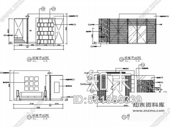 施工图上海浦东新区现代双层别墅装修图cad施工图下载【ID:531985339】