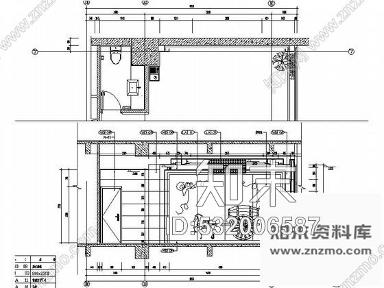 施工图现代办公楼餐厅大包间装修图含效果施工图下载【ID:532006587】