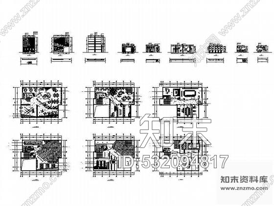 施工图三层办公楼设计方案图cad施工图下载【ID:532094817】