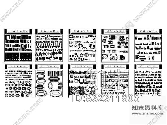 图块/节点CAD经典图块集cad施工图下载【ID:832311806】