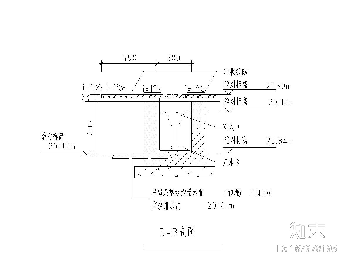 景观细部施工图—旱喷旱池设计施工图下载【id:167978195】