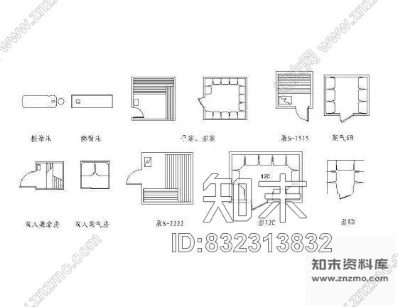 图块/节点桑拿洗浴空间图块cad施工图下载【ID:832313832】