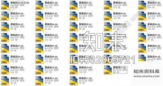 施工图三个服装店装修方案图cad施工图下载【ID:532069721】