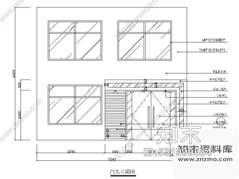 施工图122㎡快餐厅装修方案cad施工图下载【ID:531999584】