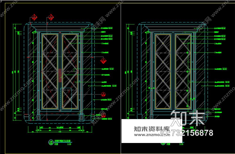 高文安—广州凯旋新世界复式户型样板间CAD施工图cad施工图下载【ID:732156878】