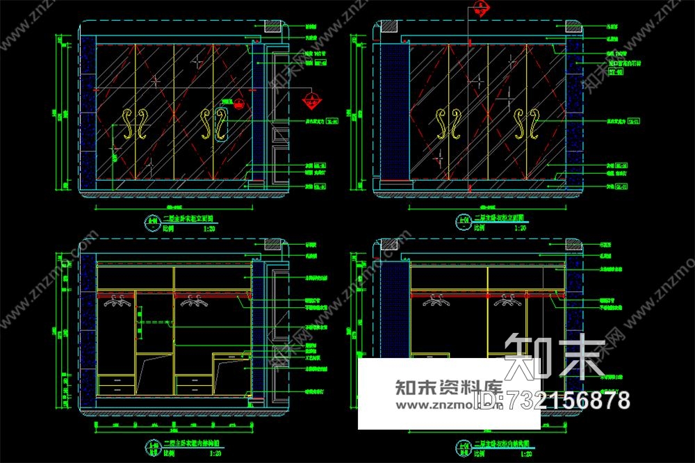 高文安—广州凯旋新世界复式户型样板间CAD施工图cad施工图下载【ID:732156878】