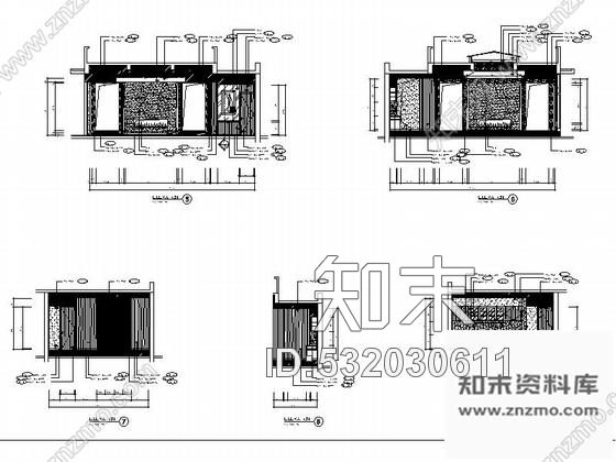 施工图浙江度假酒店餐厅室内装修CAD施工图含效果施工图下载【ID:532030611】