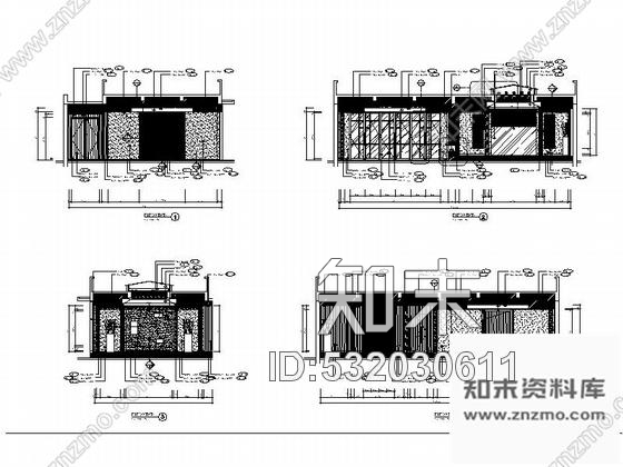 施工图浙江度假酒店餐厅室内装修CAD施工图含效果施工图下载【ID:532030611】